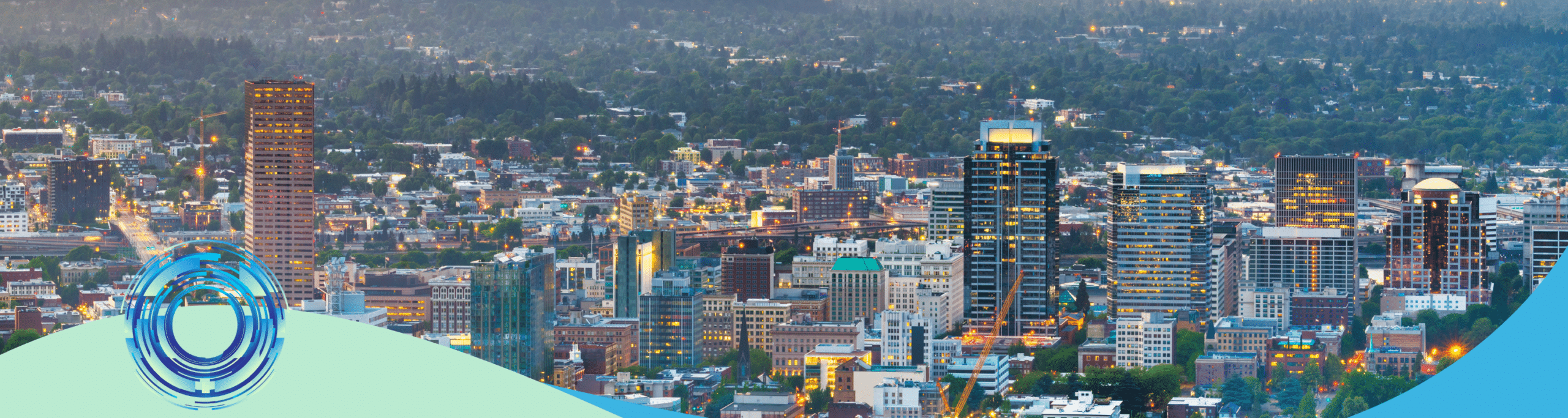 An aerial view of the city of oregon, Portland